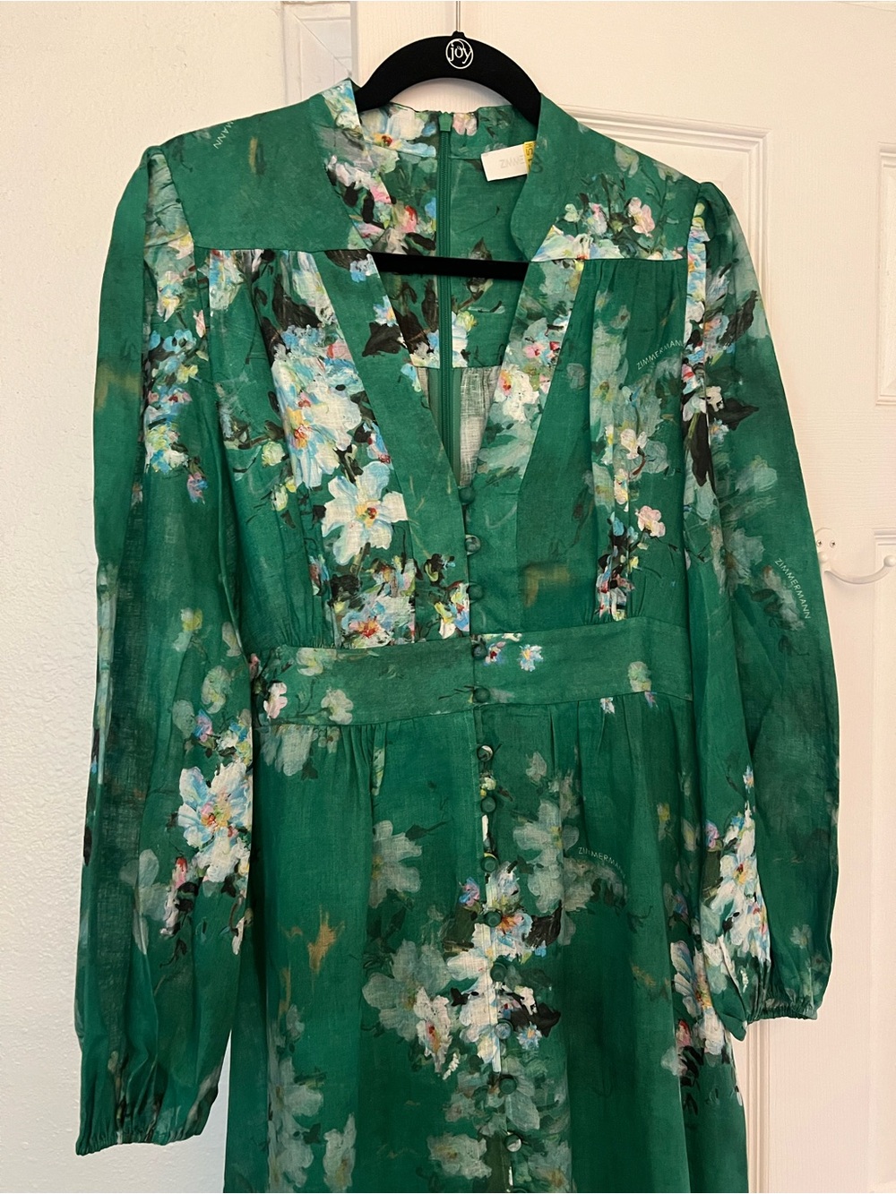 Zimmermann Everley Plunge floral linen midi dress - Picture 8 of 14